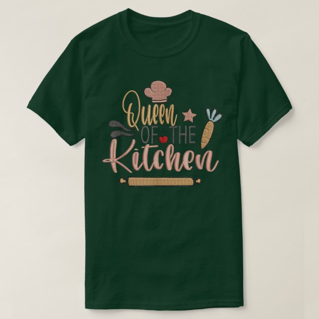 queen of the kitchen cooking master chef hat cook  t shirt (Design framsida)