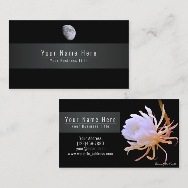 Queen of the Night 名刺 Visitkort (Fram/baksida)