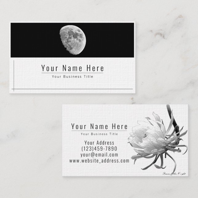 Queen of the Night 名刺 Visitkort (Fram/baksida)