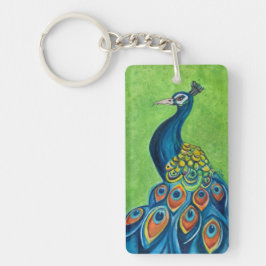 QUEEN & Peacock Acrylic Keychain, (dubbla-sided)