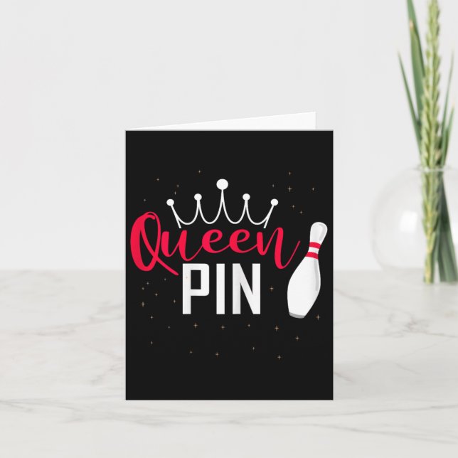 Queen Pin Shirt Bowlareare Bowling League for Bowl Kort (Framsida)