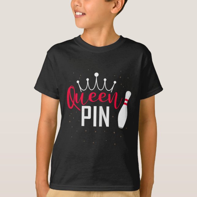 Queen Pin Shirt Bowler Bowling League For Bowling  T (Framsida)