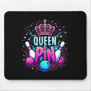 Queen Pin skjorta Bowler Bowling League För bowlin Musmatta