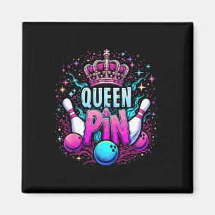 Queen Pin Tröja Bowler Bowlingsällskap För Bowling Magnet