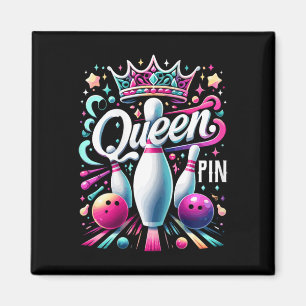 Queen Pin Tröja Bowler Bowlingsällskap För Bowling Magnet
