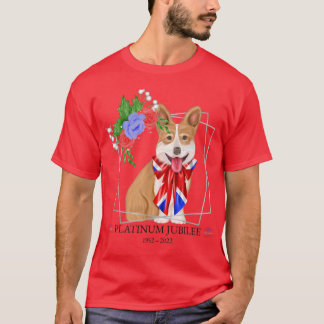 Queen Platinum Jubilee CorgiQueens Jubilee T Shirt