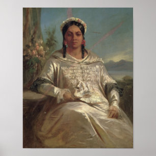 Queen Pomare IV av Tahiti Poster