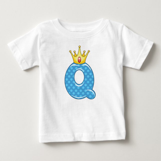 Queen - Q Alphabet med Krona T Shirt (Framsida)