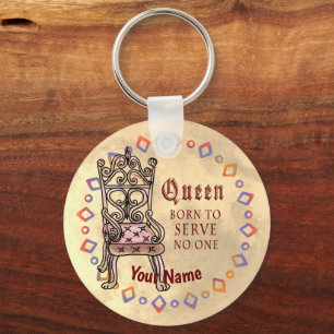Queen Serves No One anpassningsbar Nyckelring