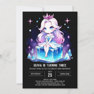 Queen Simple Princess Birthday Inbjudningar