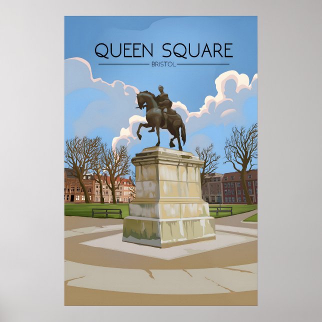 Queen Square Bristol Resemalmanus Poster (Framsidan)