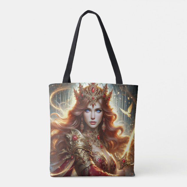 Queen Tote Bag Tygkasse (Baksida)