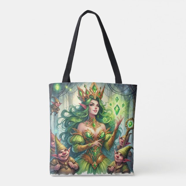 Queen Tote Bag Tygkasse (Baksida)