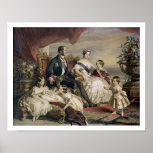 Queen Victoria (1819-1901) och Prince Albert (1819 Poster