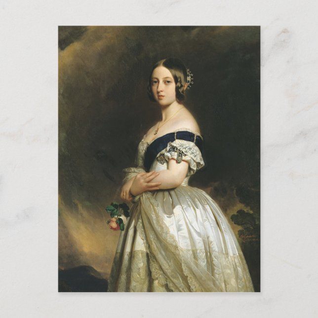 Queen Victoria 1842 Vykort (Framsida)