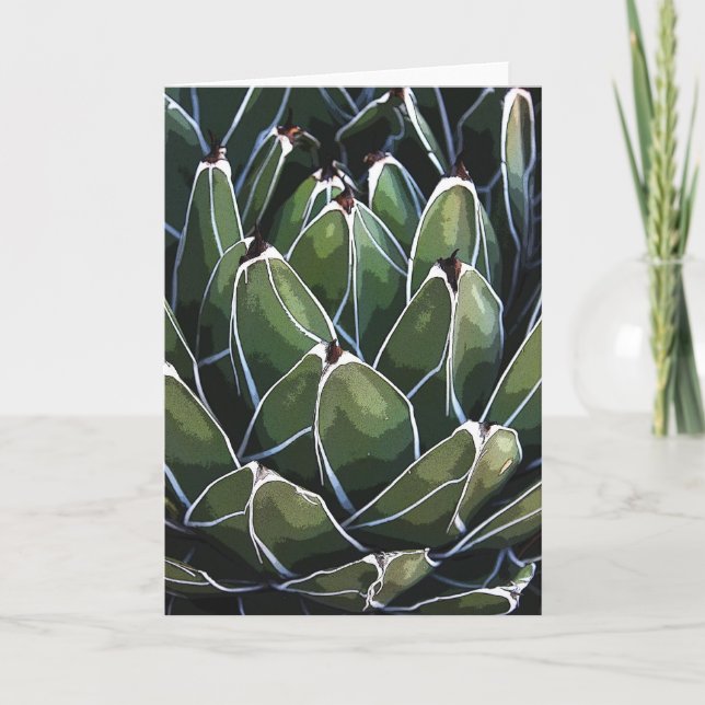 Queen Victoria agave notecard Kort (Framsida)