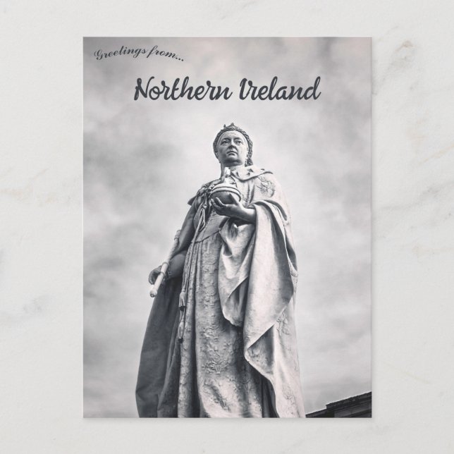 Queen Victoria Belfast City Hall Northern Ireland Vykort (Framsida)