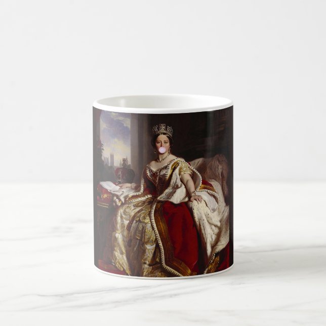 QUEEN VICTORIA BLOW A ROSA BUBBLE GUM KAFFEMUGG (Center)