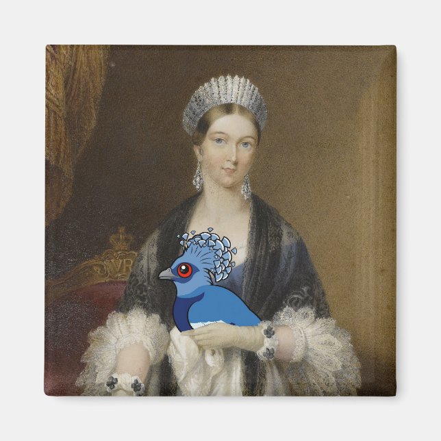 Queen Victoria Crowned Pigeon Magnet (Framsidan)