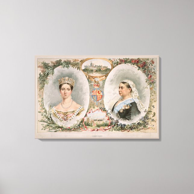 Queen Victoria Golden Jubilee Poster Canvastryck (Framsida)