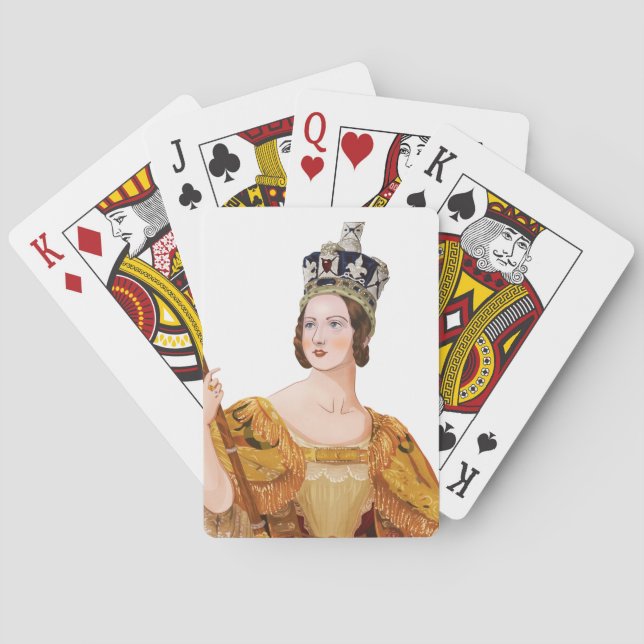 Queen Victoria - historiska illustrationer Casinokort (Baksidan)