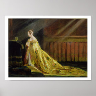 Queen Victoria in Her Coronation Robe, 1838 (olja) Poster