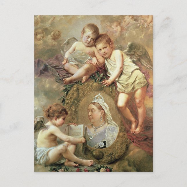 Queen Victoria - In Memoriam Vykort (Framsida)