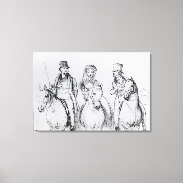 Queen Victoria, Lord Melbourne och Lord Russell Canvastryck (Framsida)