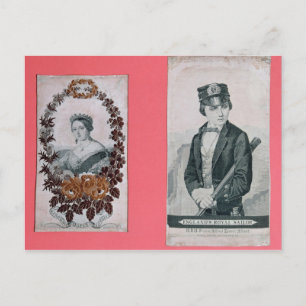 Queen Victoria och Prince Albert bokmärken Vykort