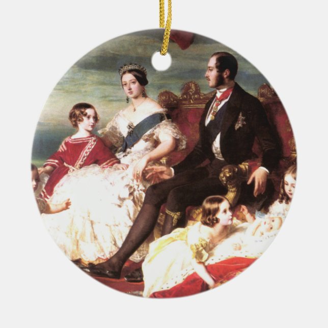 Queen Victoria och Prince Albert Julgransprydnad Keramik (Framsidan)