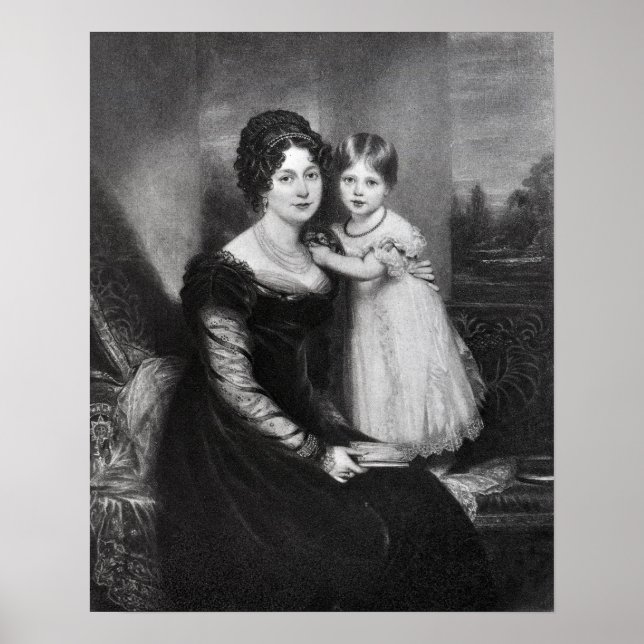 Queen Victoria som barn med hennes mor Poster (Framsidan)