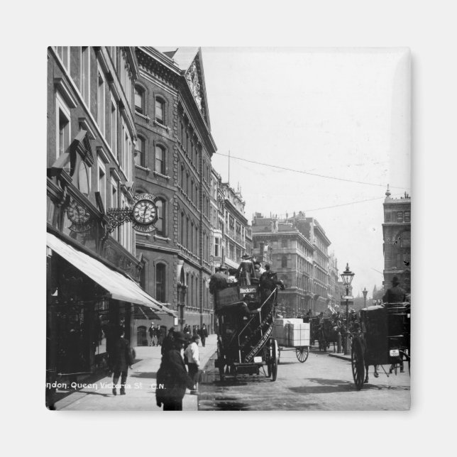 Queen Victoria Street, London, 1891 Magnet (Framsidan)