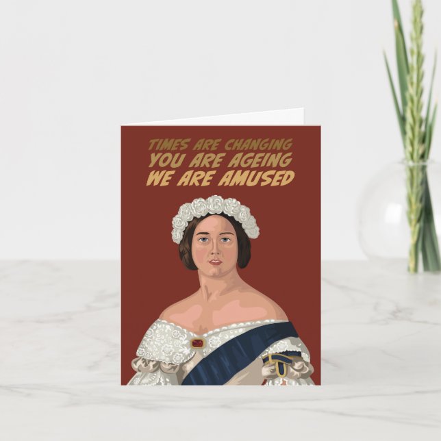Queen Victoria Times byter födelsedag Kort (Framsida)