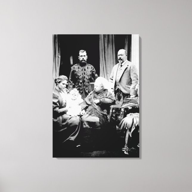 Queen Victoria, Tsar Nicholas II Canvastryck (Framsida)