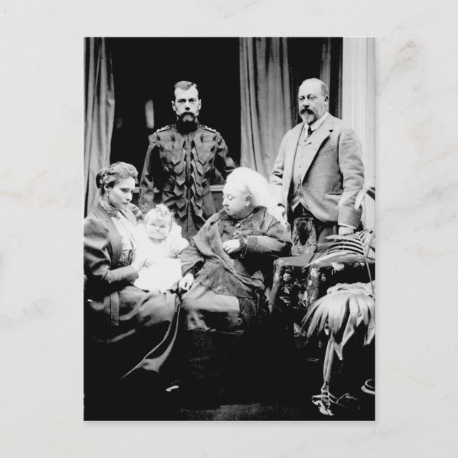 Queen Victoria, Tsar Nicholas II Vykort (Framsida)