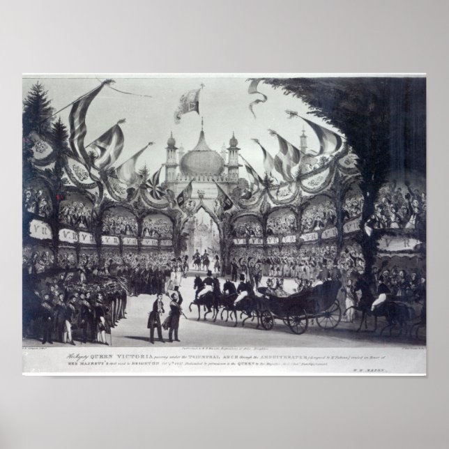 Queen Victorias första besök i Brighton Poster (Framsidan)