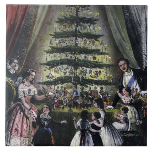 Queen Victorias Julgran Kakelplatta