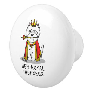 Queen Westie Hund Väster Highland White Terrier Knopp