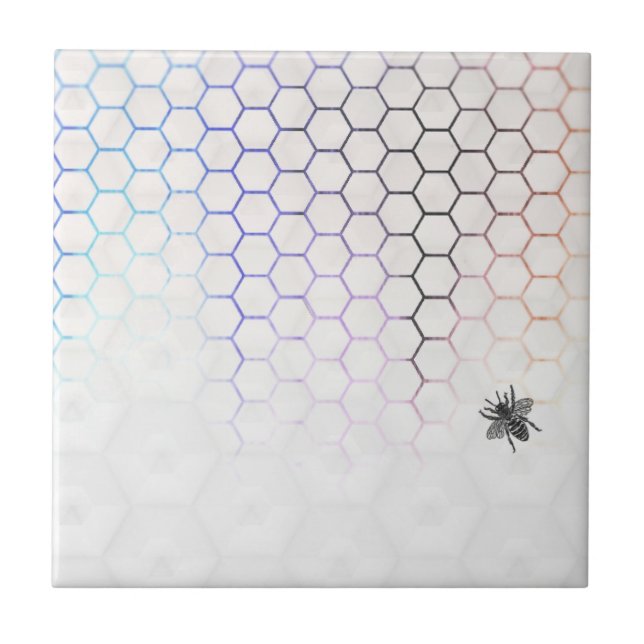 QueenBee i den Colorfull honungskakan Kakelplatta (Framsidan)