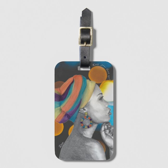 QUEENCONFIDENCE Acrylic Luggage Tag Bagagebricka (Framsida vertikal)