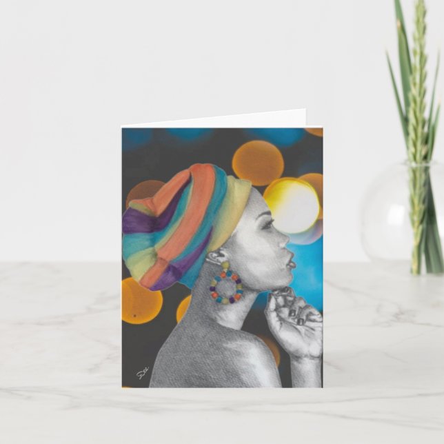 QUEENCONFIDENCE Blank Note Card Tack Kort (Framsida)