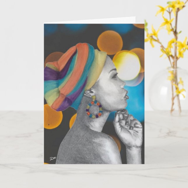 QUEENCONFIDENCE Mors dag Card Kort (Gul blomma)