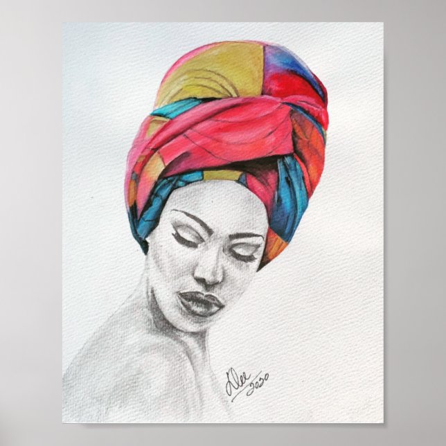 QUEENCONFIDENCE Premium Canvas Gloss Poster (8 x 1 (Framsidan)