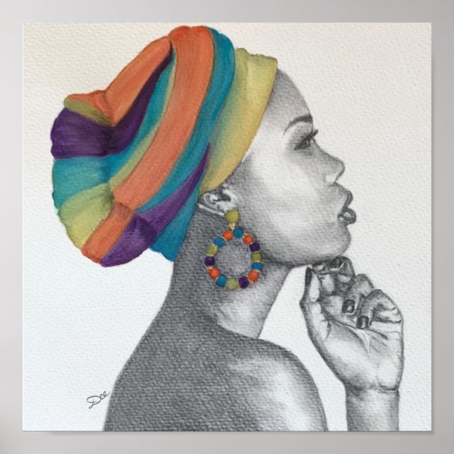 QUEENCONFIDENCE Premium-Kanvastryck (11 x 11) Poster (Framsidan)