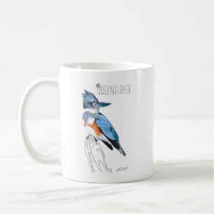 Queenfisher (Belted Kingfisher) Kaffemugg