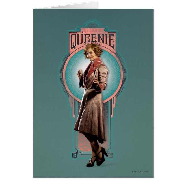 QUEENIE GOLDSTEIN™ Art Deco Panel Hälsningskort (Framsidan)