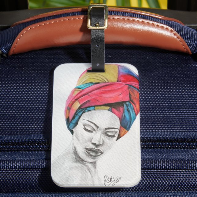 QUEENIFICENT Arylic Luggage Tag Bagagebricka (Framsida Insitu 2)