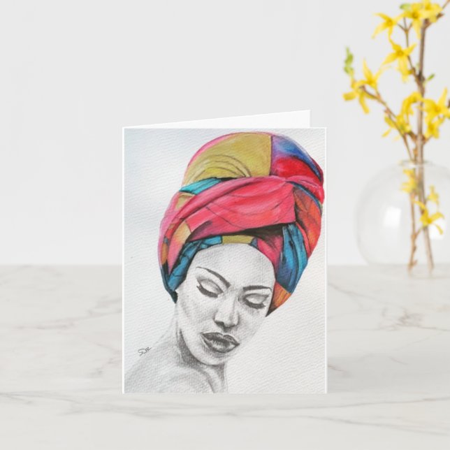 QUEENIFICENT-tomt anteckningskort (Gul blomma)