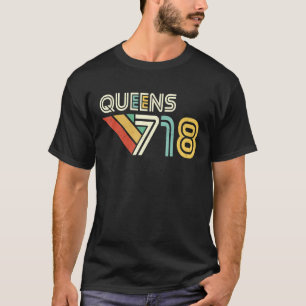 Queens 718 New York City State Vintage Queens Area T Shirt