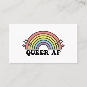 Queens AF Gay pride Lesbisk Trans Bisexual LGBTQ Visitkort